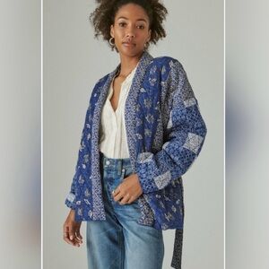 Lucky Brand quilted kimono style- one Size